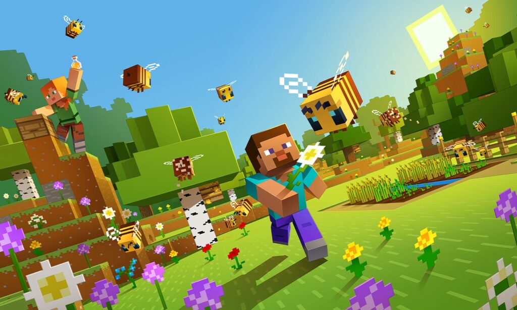 Players try not to get stung as they follow vanilla buzzy bees to locate their nest and harvest minecraft honey, which can be used to craft a number of useful items. The minecraft universe is a place where creativity knows no bounds, filled with monsters and treasures. (courtesy of mojang/microsoft)